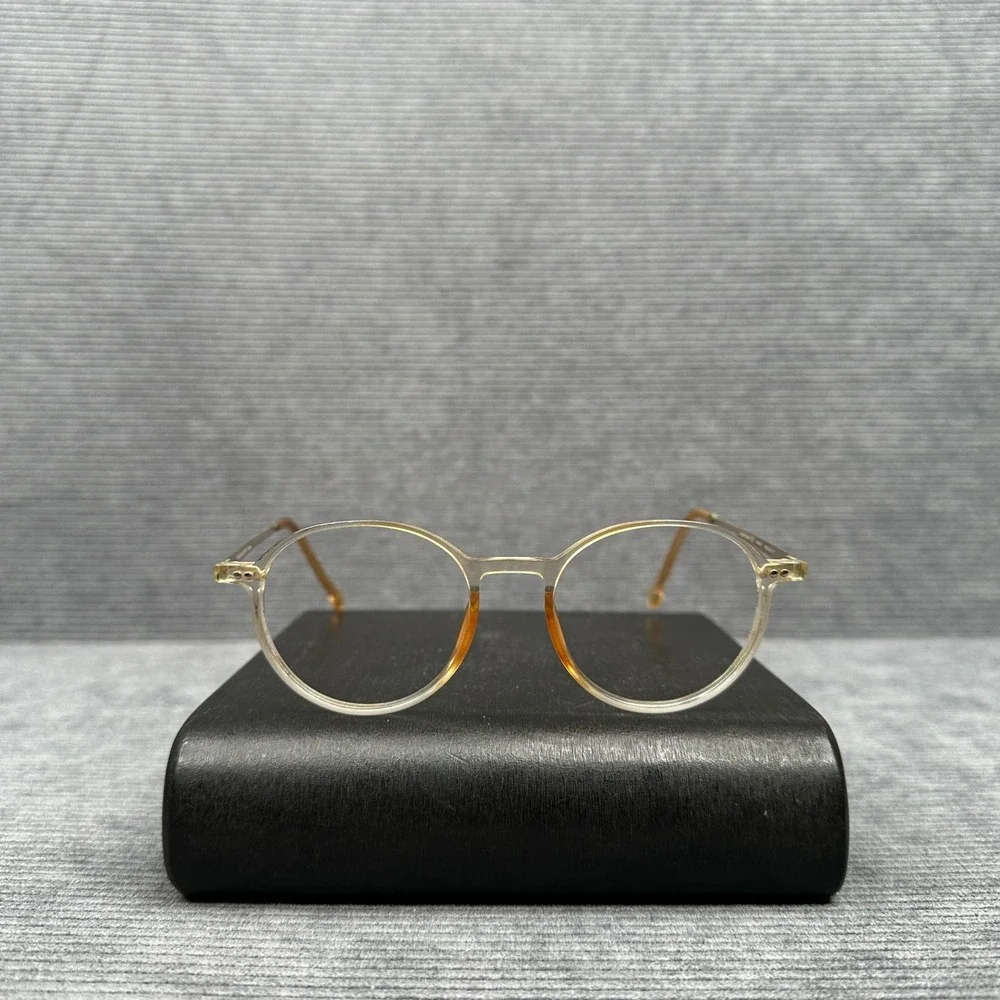 William Morris London LN50112 Clear Amber Round Y2K Eyeglasses Frames 48-18-145